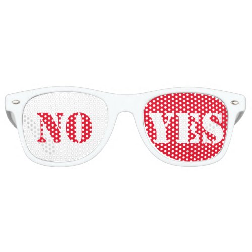 NO YES Text Design Retro Sunglasses
