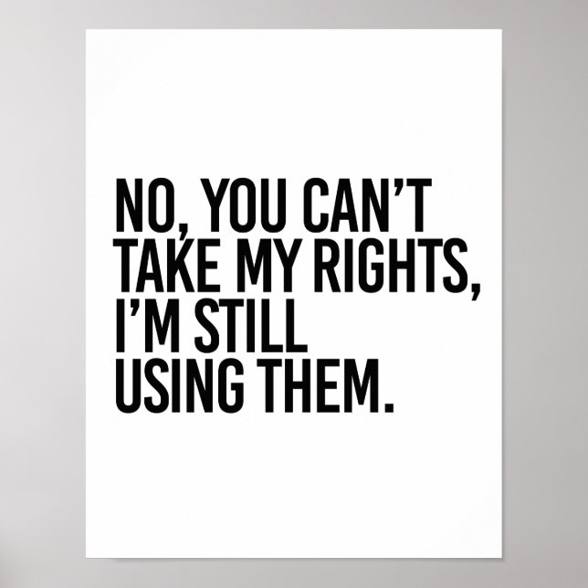 No you can't take my rights I'm still using them - Poster (Front)