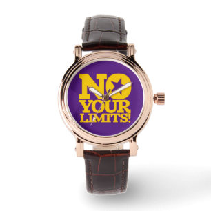 No Your Limits! Gold Text Purple BG Watch