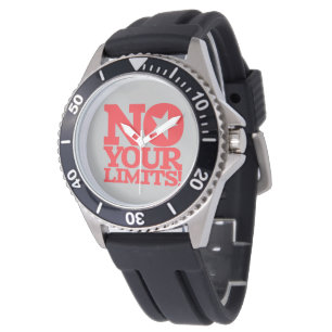 No Your Limits! Red Text Watch