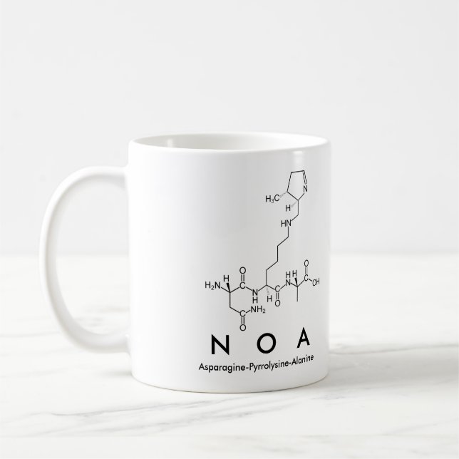 NOA peptide name mug (Left)