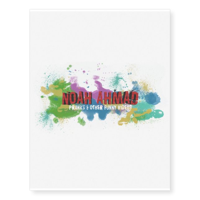NOAH AHMAD TEMPORARY TATTOO (Front)