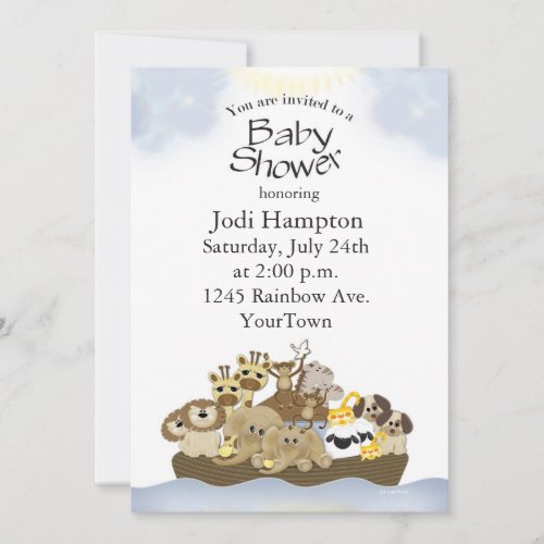 Noah Ark Baby Shower Invitation