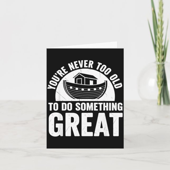 Noah Ark Church Christian Travel Faith You're Neve Card (Front)