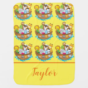 Noah Ark cute pattern Baby Blanket