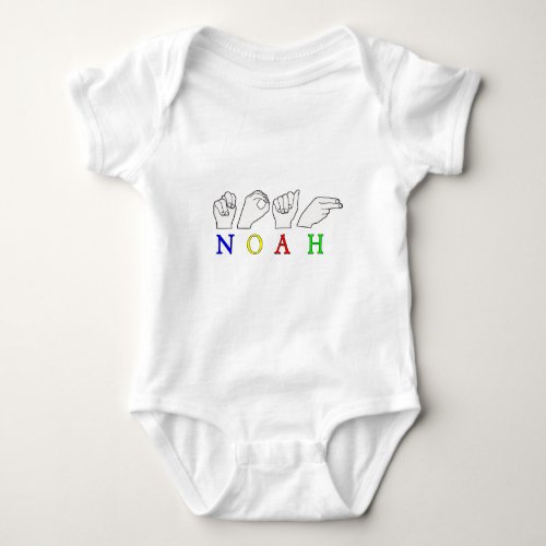 NOAH ASL FINGERSPELLED NAME SIGN BABY BODYSUIT