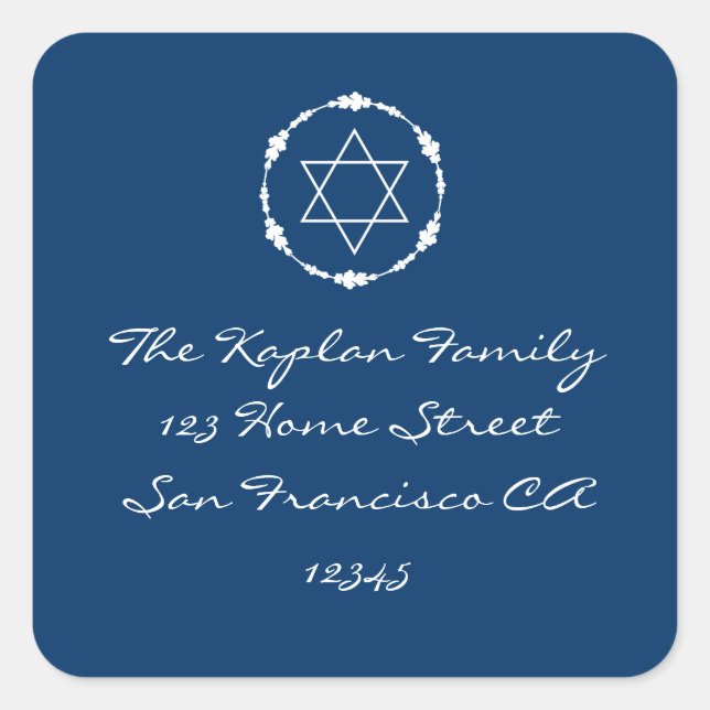 Noah Bar Mitzvah Envelope Seal Return Address (Front)