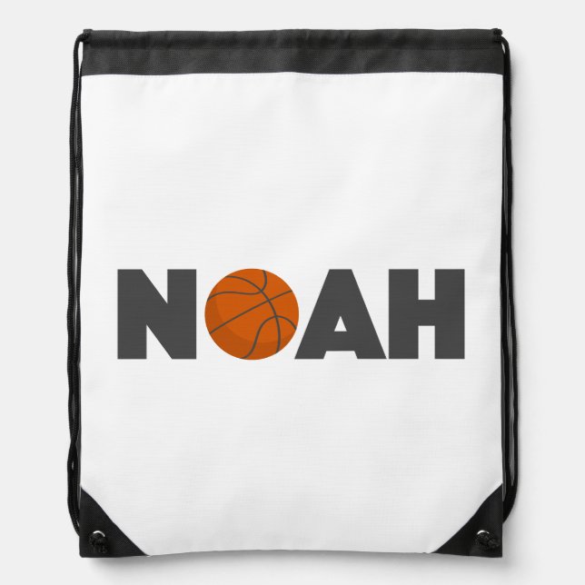 Noah Basketball Drawstring Bag (Front)