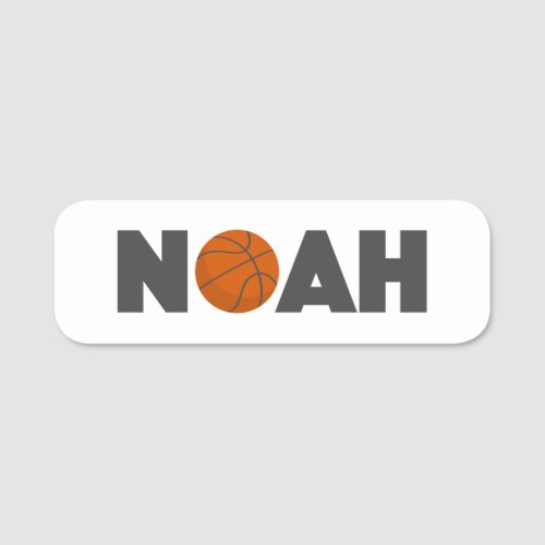 Noah Basketball Name Tag