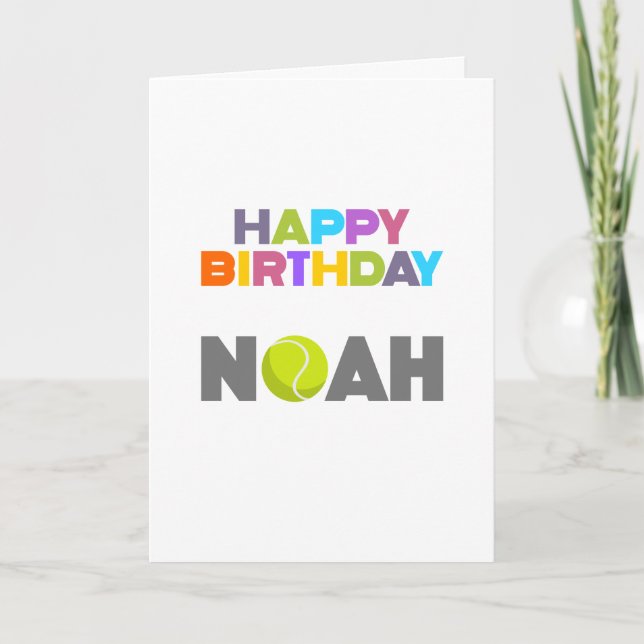 Noah Birthday Thank You Card (Front)