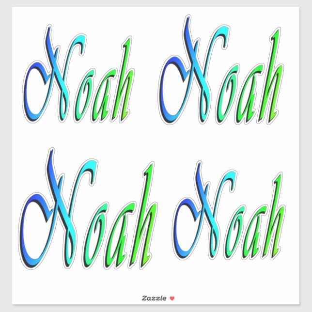 Noah Colorful Names, Sticker (Sheet)