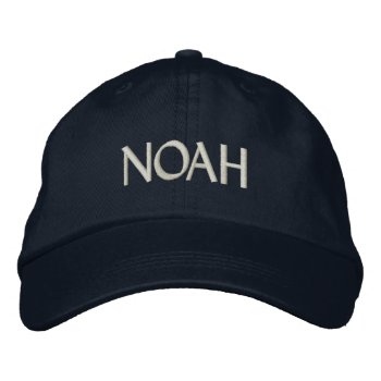 Noah Embroidered Baseball Cap by Luzesky at Zazzle