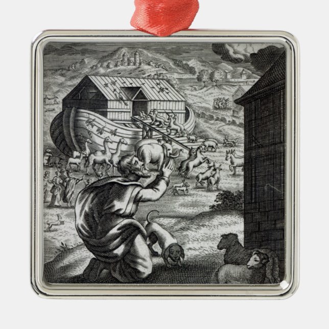 Noah entreth the Ark Metal Ornament (Front)