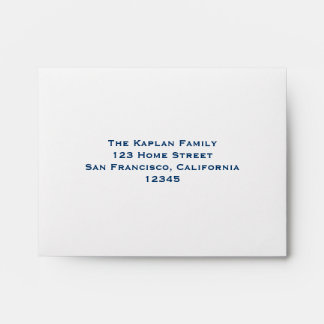 Noah Mark Navy Cream Felt Paper RSVP Envelope