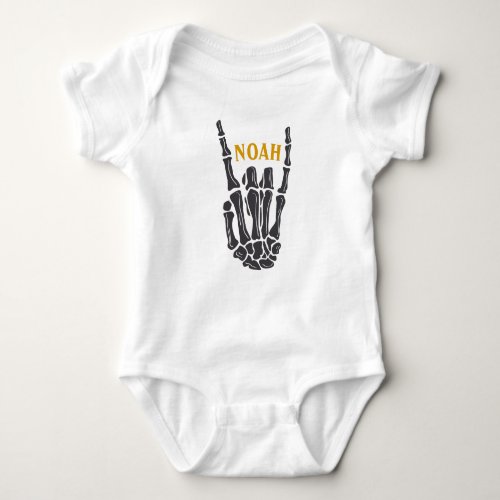 Noah Name Custom Toddler Rock n Roll Metal Punk Baby Bodysuit