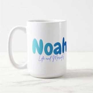 Noah Name Gift - Life and Merciful - Personalized Coffee Mug