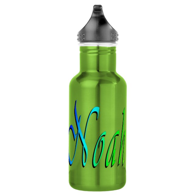 Noah, Name, Logo, Boys Reusable Water Bottle. Bottle (Right)