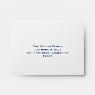 Noah RSVP Bar Mitzvah Wedding Blue Lined Envelope