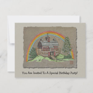 Noah’s Ark Barn Invitation