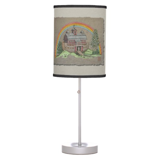 Noah’s Ark Barn Table Lamp (Front)