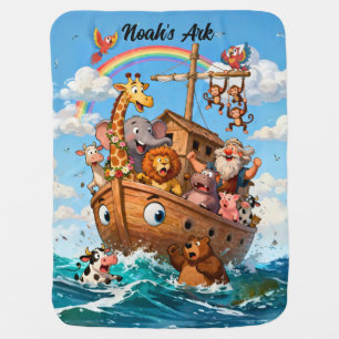 Noah’s Great Ark Adventure Baby Blanket