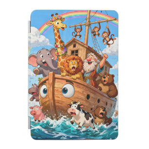 Noah’s Great Ark Adventure-Cute Animals & Rainbow iPad Mini Cover