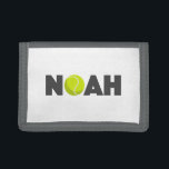 Noah Tennis Trifold Wallet<br><div class="desc">The name Noah with the letter O as a Tennis ball. For a Noah who loves Tennis. colours can be changed.</div>