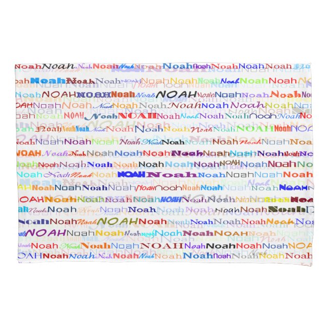 Noah Text Design II Pillowcase (Front)