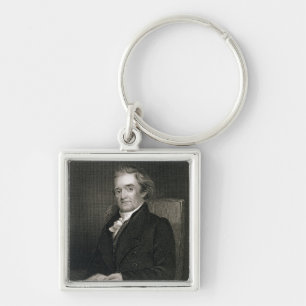 Noah Webster (1758-1843) engraved by Frederick W. Keychain