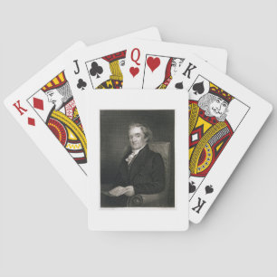 Noah Webster (1758-1843) engraved by Frederick W. Poker Cards