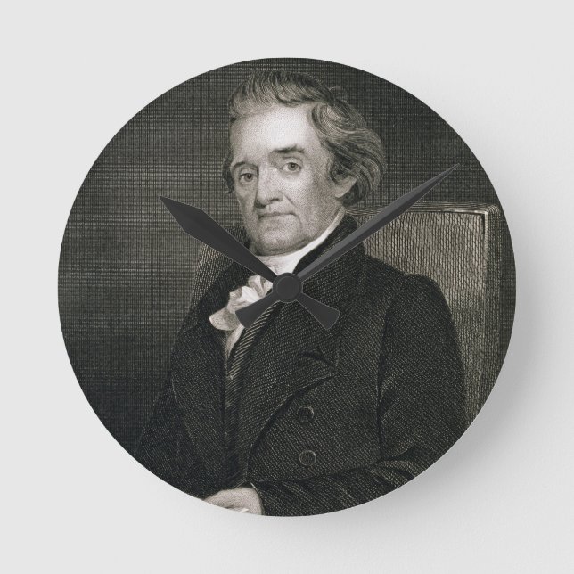 Noah Webster (1758-1843) engraved by Frederick W. Round Clock (Front)
