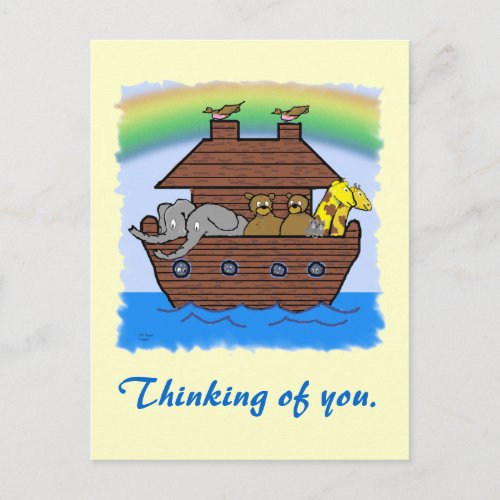 Noahs Arc _ Thinking of you card Postcard