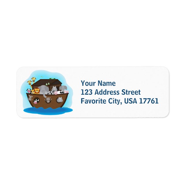 Noah's Ark Address Labels (Front)