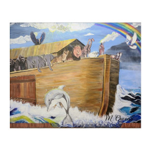 Noah's Ark And His Animal Friends Acrylic Print