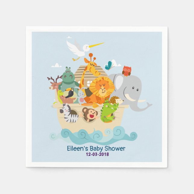 Noah's Ark - animals Paper Napkins (Front)