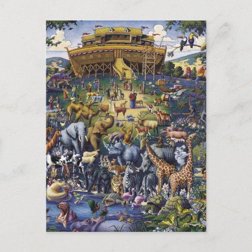 Noahs Ark Animals Postcard