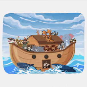 Noah's Ark Baby Blanket – Ultra-Soft, Customizable