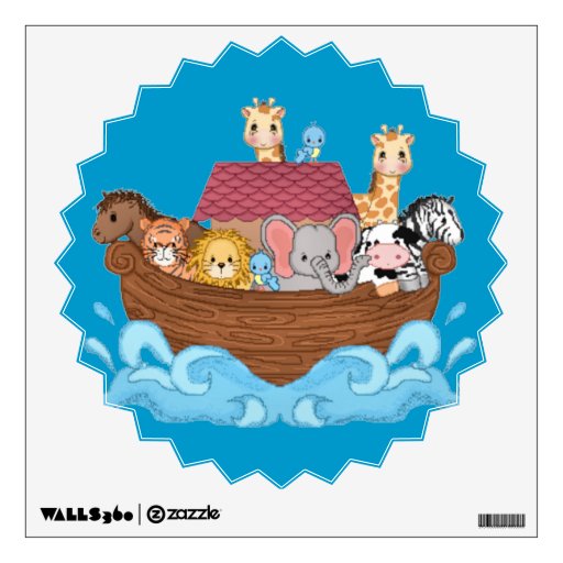 Noah's Ark Baby Nursery Wall Decals | Zazzle