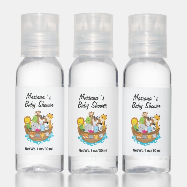 Noah's Ark Baby Shower Bottle Set Hand Sanitizer (Set)