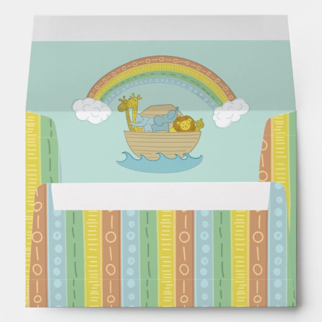 Noah's Ark Baby Shower Envelope (Back (Bottom))