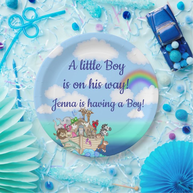 Noah's Ark Baby Shower Favor Paper Plates (Party)