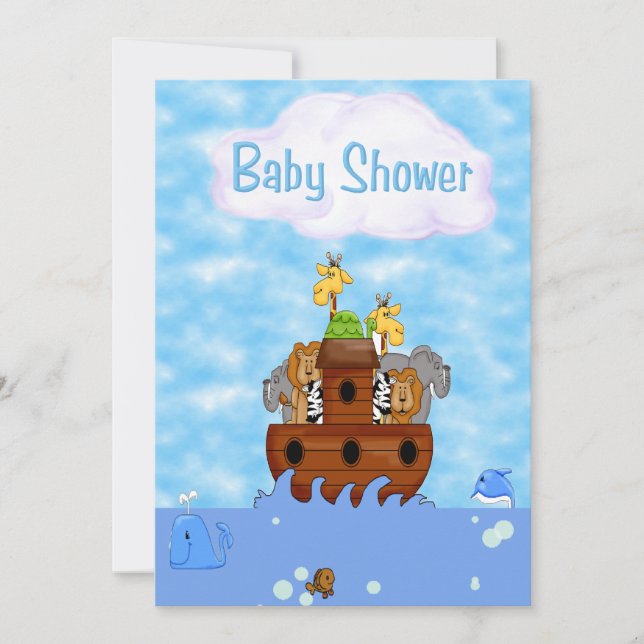 Noah's Ark Baby Shower  Invitation (Front)