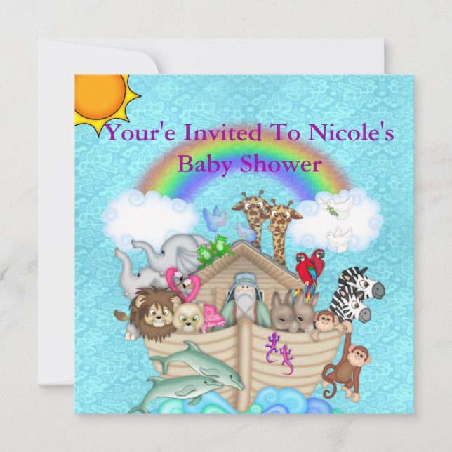 Noahs Ark Baby Shower Invitation (Front)