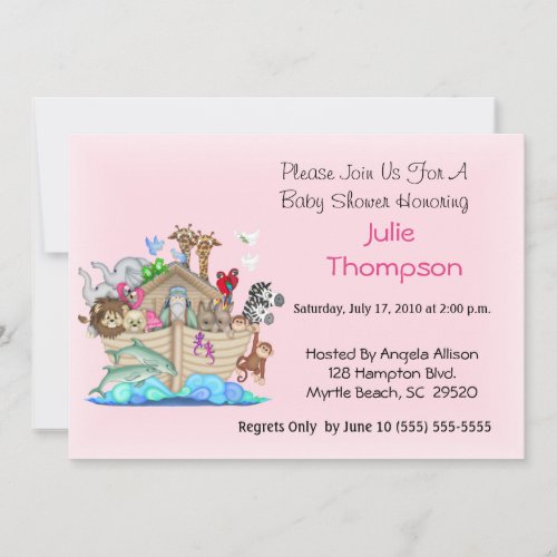 Noah's Ark  Baby Shower Invitation