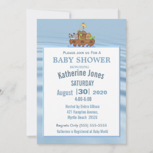 Noah's Ark Baby Shower Invitation