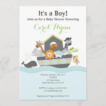 Noah's Ark Baby Shower Invitation by Pixabelle at Zazzle