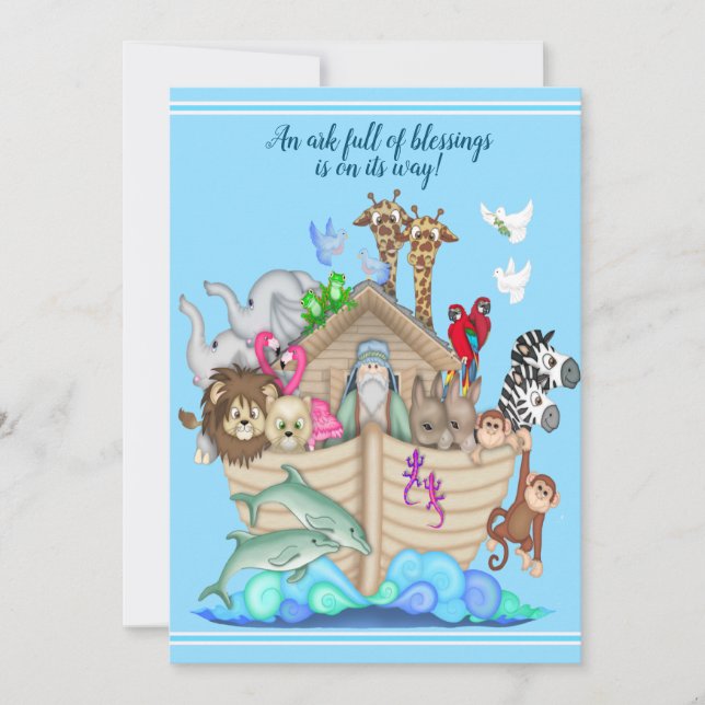 Noah's Ark Baby Shower Invitation (Front)