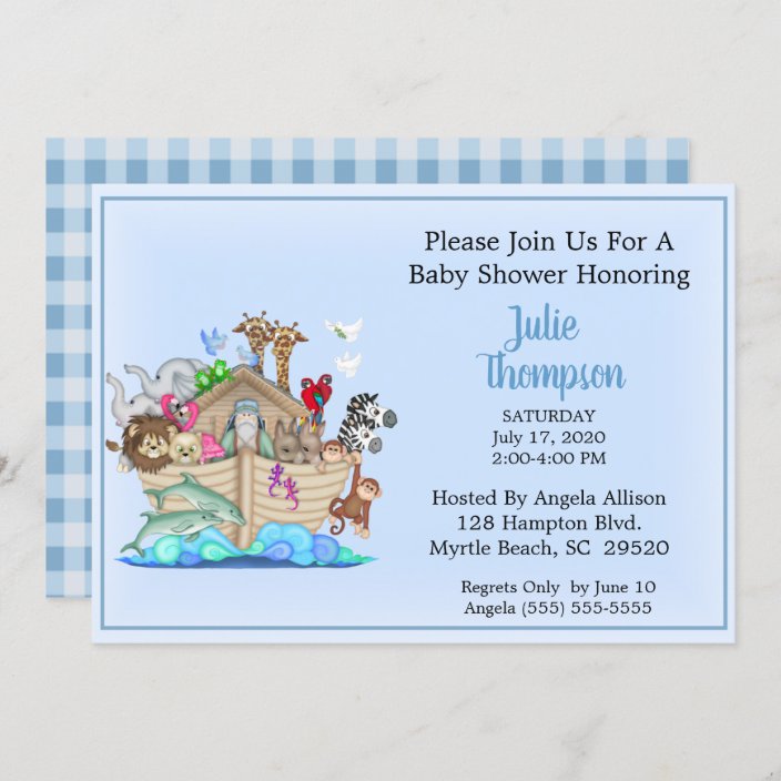 Noah S Ark Baby Shower Invitation Zazzle Com