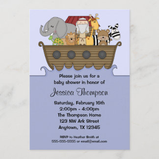 Noah's Ark Baby Shower Invitations