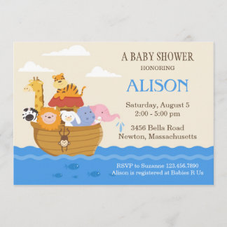 Noah's Ark Baby Shower Invite